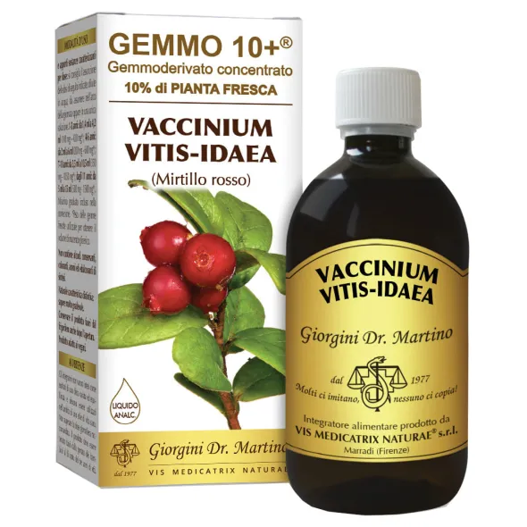 GEMMO 10+ MIRTILLO ROSSO LIQUIDO ANALCOLICO 500 ML