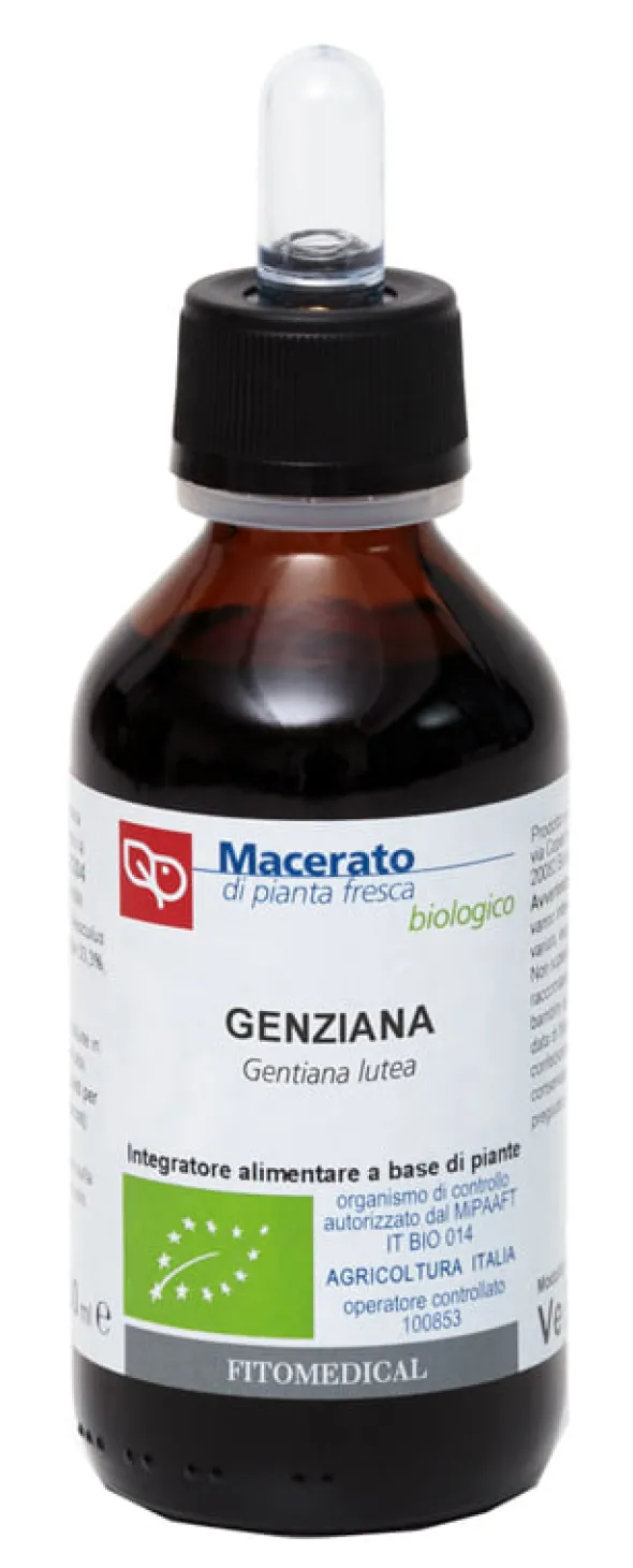 Genziana TM Bio gocce, tintura madre per digestione, 100ml
