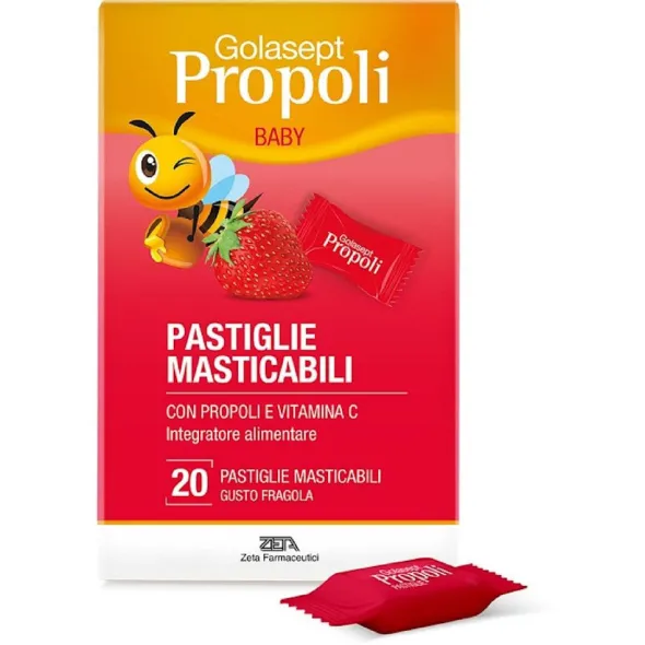GOLASEPT PROPOLI BABY FRAGOLA 20 PASTIGLIE MASTICABILI