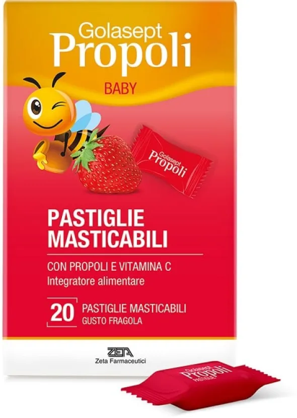 GOLASEPT PROPOLI BABY FRAGOLA 20 PASTIGLIE MASTICABILI
