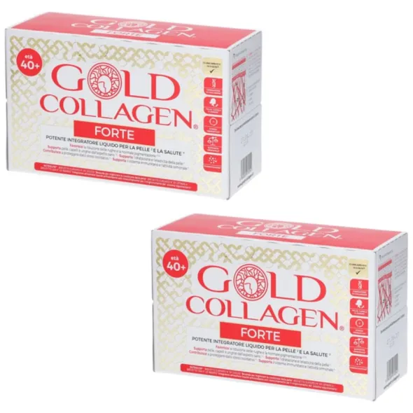 GOLD COLLAGEN FORTE 10 FLACONI PACK X2