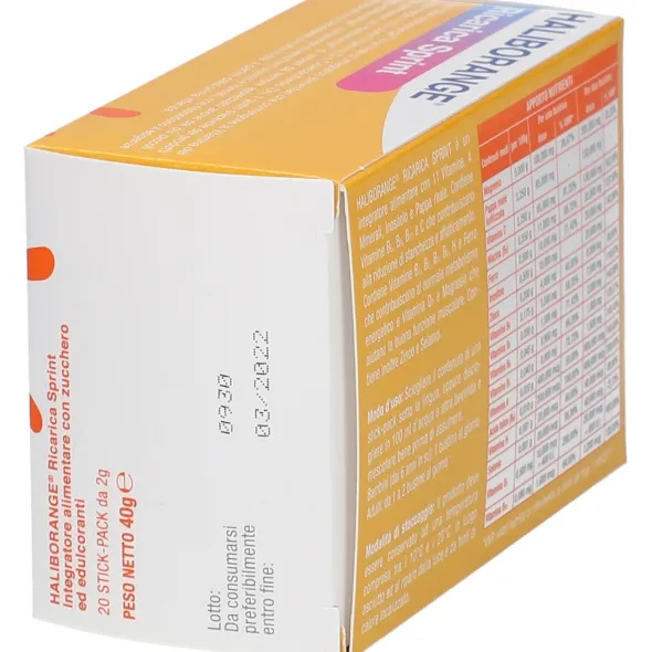 HALIBORANGE RICARICA SPRINT 20 STICK PACK 2 G