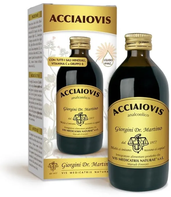 Integratore Acciaiovis liquido analcolico, 200ml