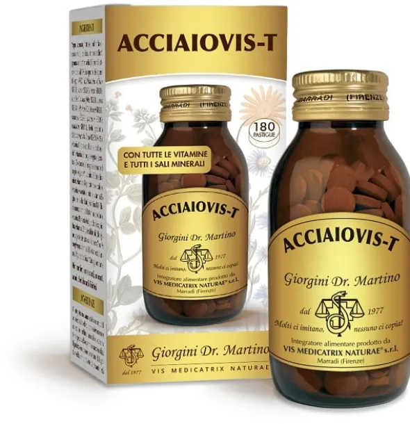 Integratore Acciaiovis-T ferro e vitamine, 180 pastiglie