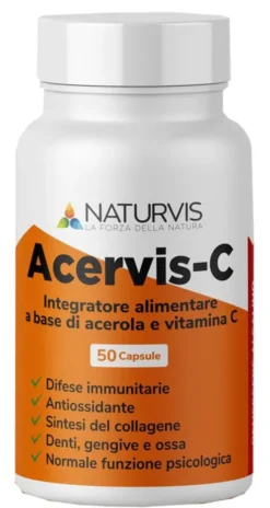 Integratore Acervis C con Vitamina C e Acerola, 50 capsule