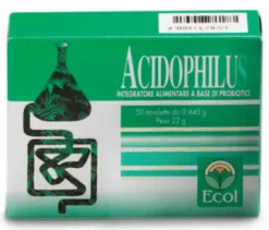 Integratore Acidophilus per flora intestinale, 50 tavolette