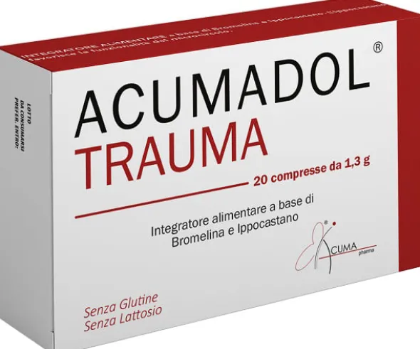 Integratore Acumadol Trauma con bromelina e ippocastano, 20cpr