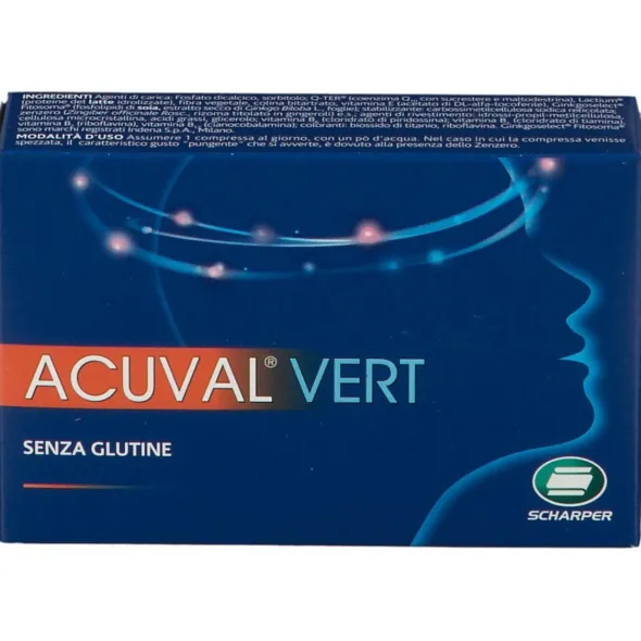 Integratore Acuval Vert per acufeni, 20 compresse 1,2g
