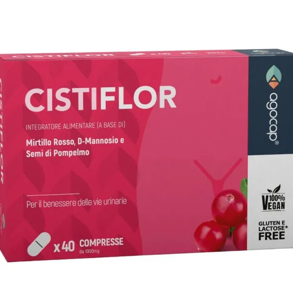 Integratore Agocap Cistiflor vie urinarie, 40 capsule