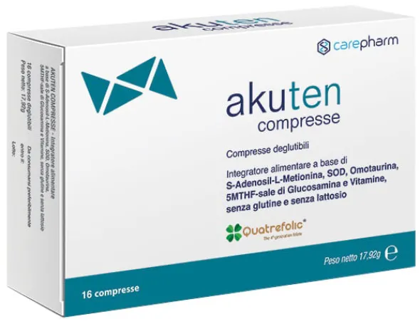 Integratore Akuten SAM-e, SOD e omotaurina, 16 compresse