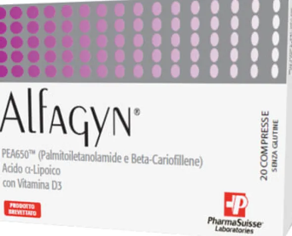 Integratore Alfagyn PEA650 e vitamina D3, 20 compresse