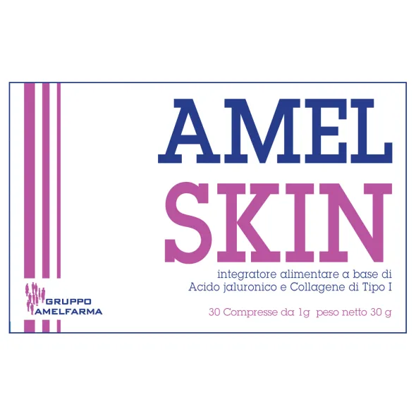 Integratore Amelskin acido ialuronico e collagene, 30 compresse