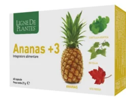 Integratore Ananas +3 drenante e microcircolo, 60 capsule