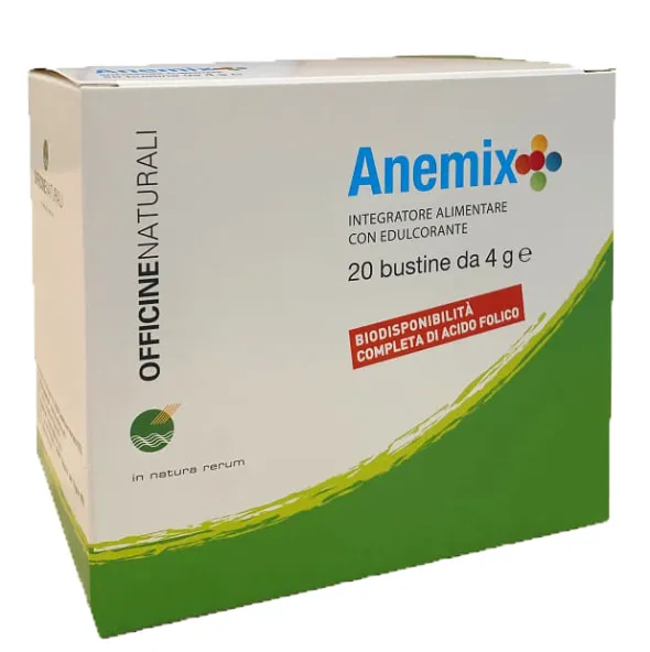 Integratore Anemix con Ferro e Vitamina B12, 20 bustine