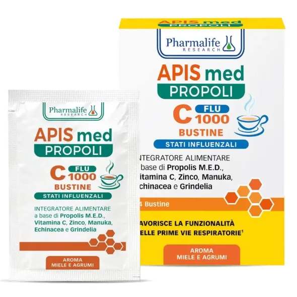 Integratore Apis Med Propoli C Flu1000, 14 bustine