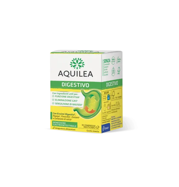 Integratore Aquilea Digestivo per la digestione, 30 compresse