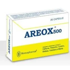 Integratore Areox 500 per digestione e gas, 20 capsule