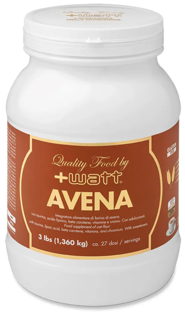 Integratore Avena Quality Food +Watt gusto cappuccino, 1,36kg