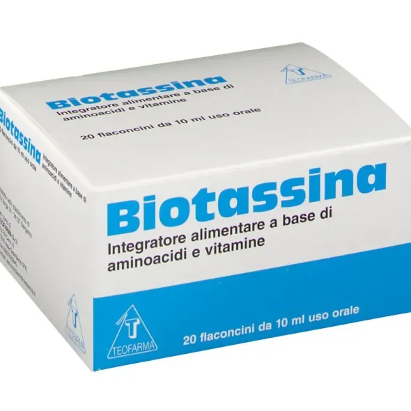 Integratore Biotassina con aminoacidi e vitamine, 20 fiale