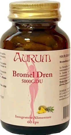 Integratore Bromel Dren 5000 GDU per drenaggio, 60 capsule