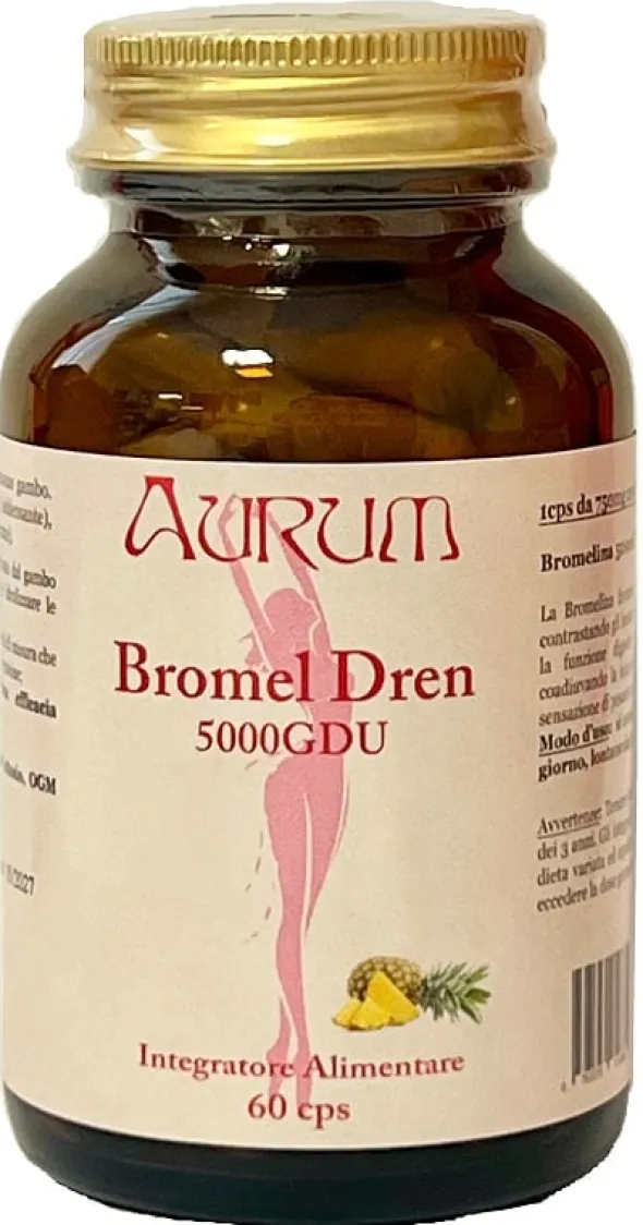 Integratore Bromel Dren 5000 GDU per drenaggio, 60 capsule