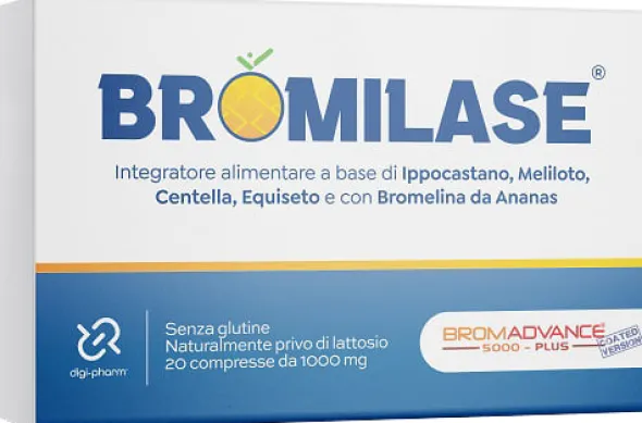 Integratore Bromilase con bromelina e centella, 20 compresse