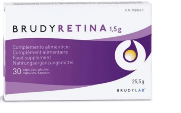 Integratore Brudyretina Omega 3, luteina e vitamine, 30 capsule