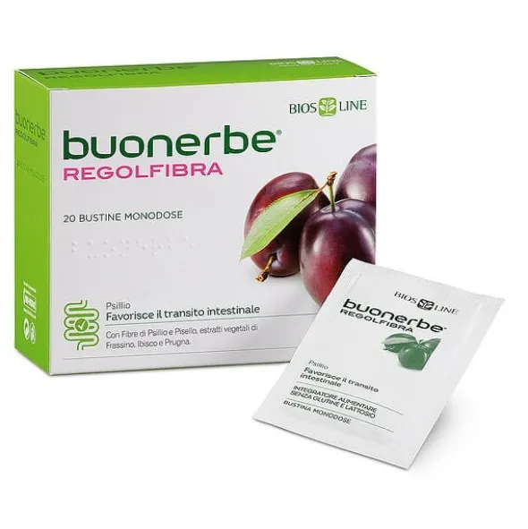 Integratore Buonerbe Regolfibra transito intestinale, 20 bustine