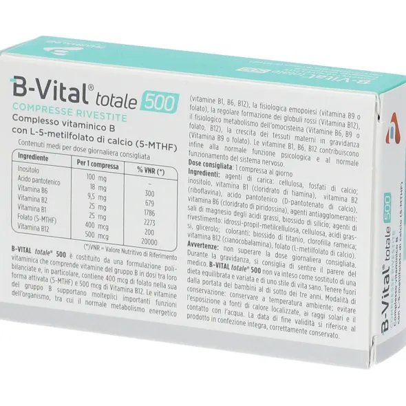 Integratore B-Vital Totale 500 energetico, 30 compresse