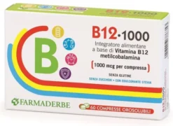 Integratore B12 1000 vitamina B12 orosolubile, 60 compresse