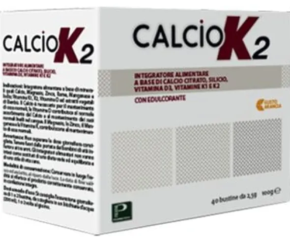 Integratore CalcioK2 per ossa normali, 40 bustine