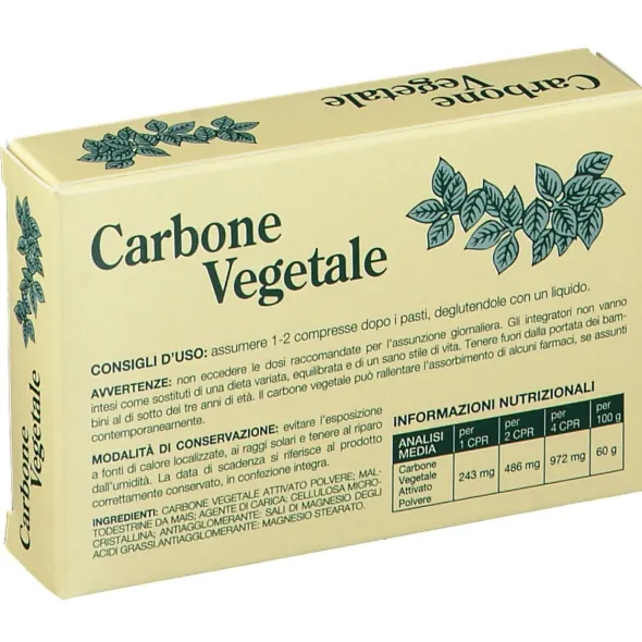 Integratore Carbone Vegetale Marco Viti, 25 compresse