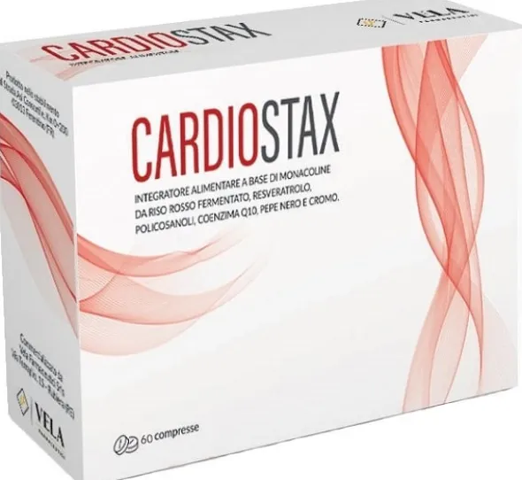 Integratore Cardiostax con riso rosso fermentato, 60 compresse