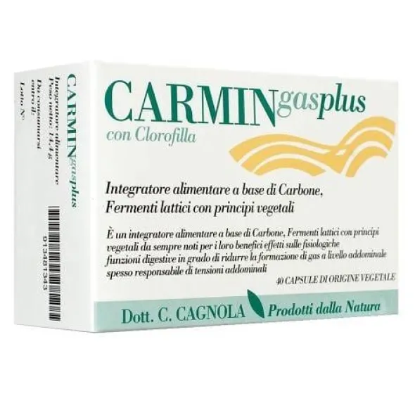 Integratore Carmin Gas PLUS contro gonfiore, 45 capsule