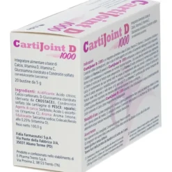 Integratore Cartijoint D 1000 per ossa e muscoli, 20 bustine