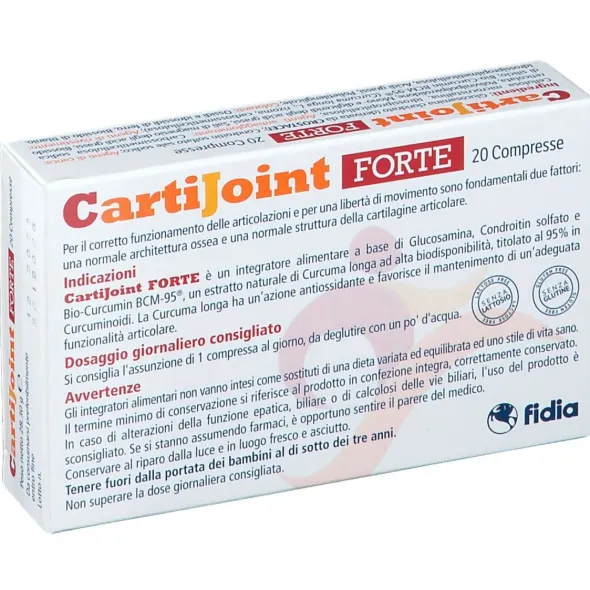 Integratore Cartijoint Forte per le articolazioni, 20 compresse