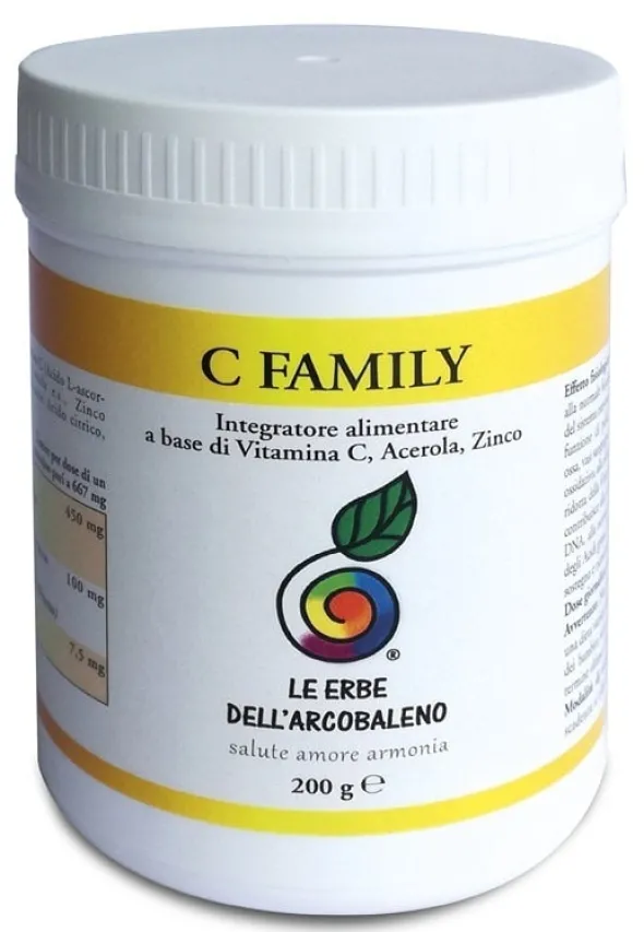Integratore C Family vitamina C, acerola e zinco, 200g