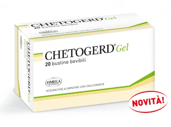 Integratore Chetogerd Gel per l'acidità gastrica, 20 stick