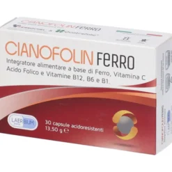 Integratore Cianofolin Ferro con vitamine, 30 capsule