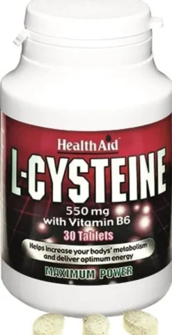 Integratore Cisteina 550mg con Vitamina B6, 30 compresse
