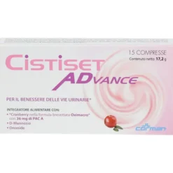 Integratore Cistiset Advance vie urinarie, 15 compresse