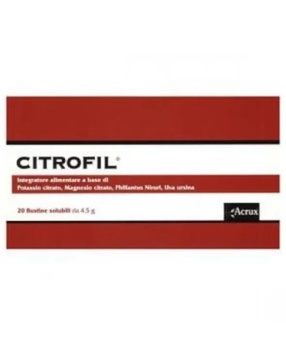 Integratore Citrofil citrati e Uva Ursina, 20 bustine