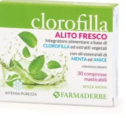Integratore Clorofilla contro l'alitosi, 30 compresse masticabili