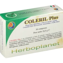 Integratore Coleril PLUS Herboplanet, 30 compresse colesterolo