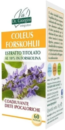 Integratore Coleus Forskohlii estratto titolato, 60 pastiglie