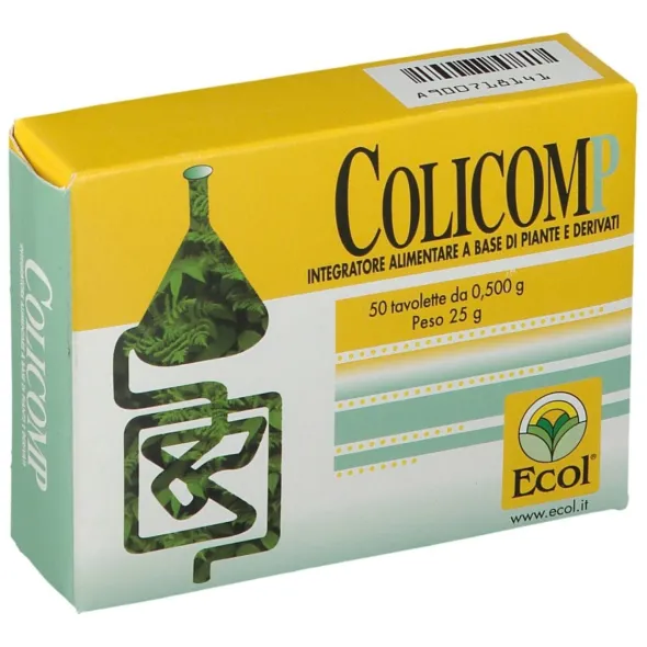 Integratore Colicomp per il benessere intestinale, 50 tavolette