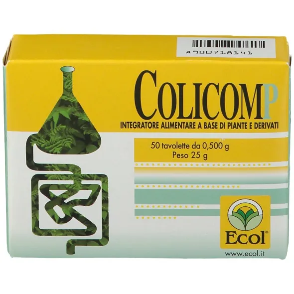 Integratore Colicomp per il benessere intestinale, 50 tavolette