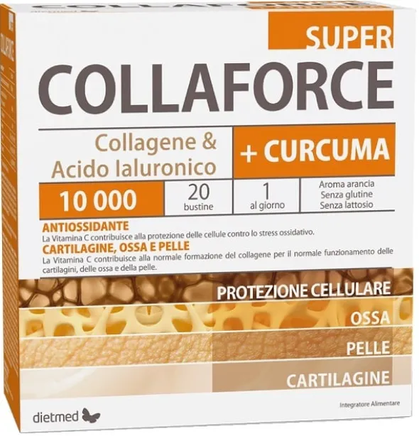 Integratore Collaforce Super +Curc collagene, 20 bustine