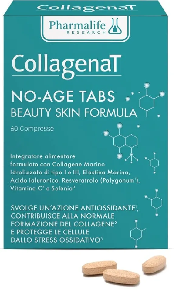 Integratore Collagenat No-Age Tabs collagene marino, 60cpr