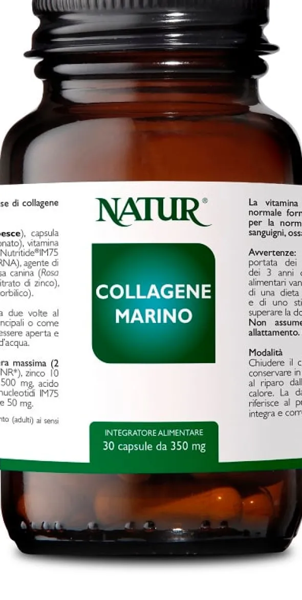 Integratore Collagene Marino Natur con vitamina C, 60 capsule